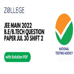 JEE Main 2022 Question Paper with Solutions PDF July 30 Shift 2